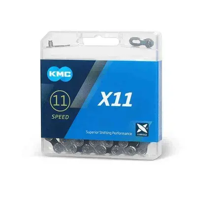 שרשרת KMC X11 SILVER BLACK