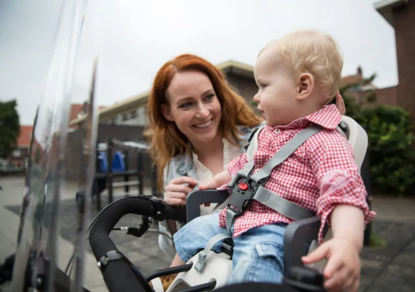 מושב תינוק קדמי חיבור אחורי לשלדה אפור/כסף  BILBY JR