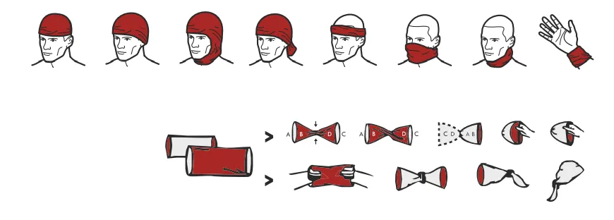 בנדנה/באף  FUN-4 mask red